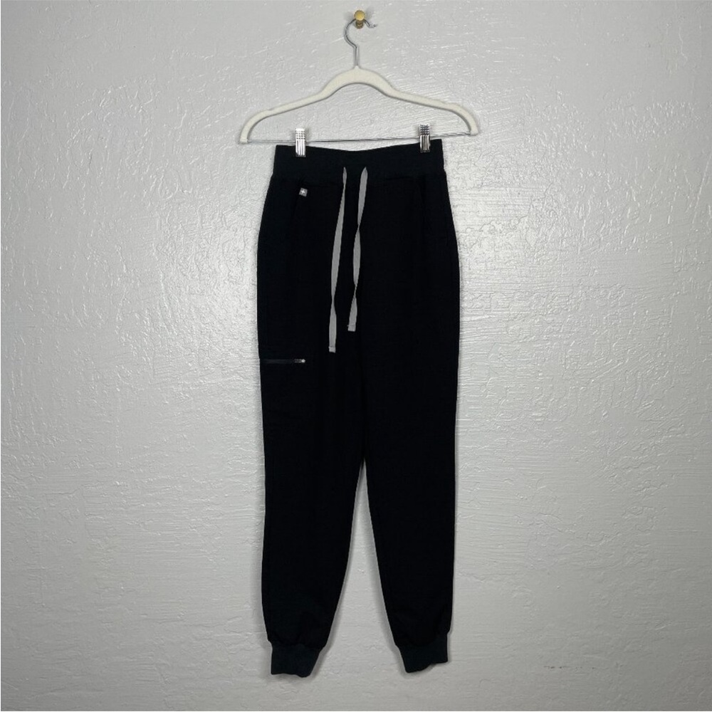 Figs XXS black High waisted Zamora joggers scub pants